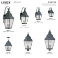 thumbnail image 2 of Livex Lighting Exeter Outdoor Wall Lantern in Charcoal, 2 of 10