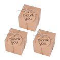 thumbnail image 4 of Caja de papel Kraft para dulces con forma de Mini almohada, Cajas de Regalo de boda con cinta y etiquetas de agradecimiento para suministros para fiesta en casa, 10 Uds., 4 of 5