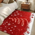 thumbnail image 4 of Hallway Runner Rugs 2.7x5 Ft, Red Christmas Non Slip Area Rugs for Kitchen Bedroom Entryway, Snowflake Xmas Tree Ball Winter Modern Abstract Art Washable Carpet Runner Rug Floor Mats for Bedroom, 4 of 9