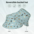 thumbnail image 5 of Disketp Dog Pets Print Reflective Bucket Hat Beach Hat Summer Travel Sun Hats Fisherman Cap, 5 of 8