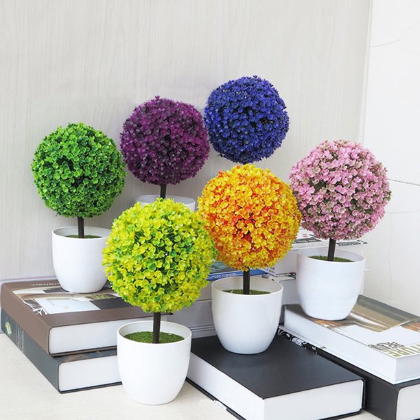 Bonsai artificial No desvanecimiento Plastic Simulación Plantas Flores Decoración