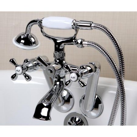 Kingston Brass Tub Wall Mount Chrome Clawfoot Tub Faucet Walmart Com