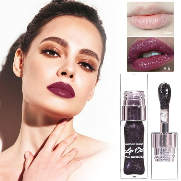 Holiday Gifts! Gspmoly Lipstick for Women, Cosmetics Color Changing Lip Oil up Color Changing Lip Oil Color Changing Lip Oil Warm Change Moisturizing Ddgoods Lip Gloss Candy 6.5Ml Lip Stick for Women