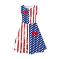 thumbnail image 4 of CAIXIA 4th of July Toddler Little Girl Outfit Fourth of July Red White and Blue Dress American Flag Kids Girls Dresses, 4 of 4