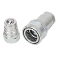 thumbnail image 1 of Hydraulic Coupling, Hydraulic Quick Coupler 24GPM Hardened Steel Easy To Install  for Construction Logging Industries, 1 of 7