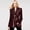 Red, variant on Elegant Sequined Blazer Jacket