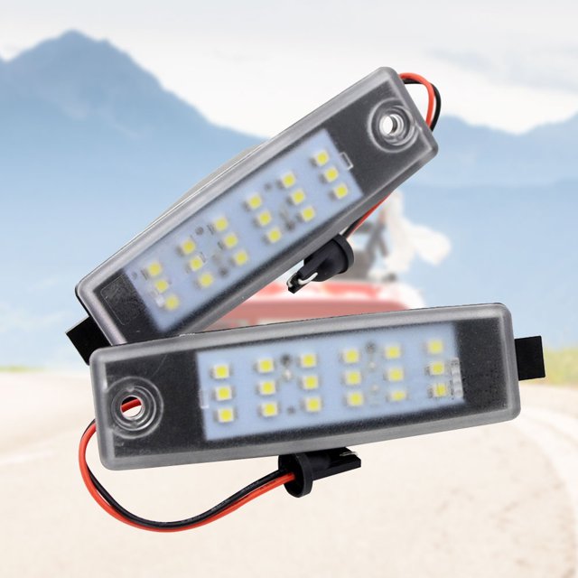 Luz De La Placa Del Auto 2 uds luz de coche Cob 6500K lámpara de luz de etiqueta LED para Toyota HIACE 200 Vanguard ACA33W