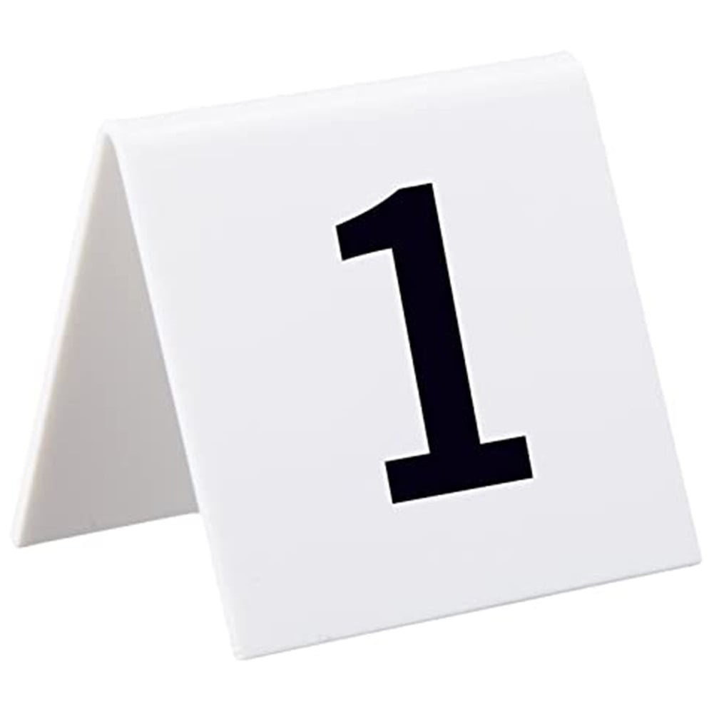 Restaurant Table Numbers 1-20 White, Tent Table Numbers - Walmart.com
