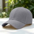 thumbnail image 6 of Plain Baseball Cap Adjustable Running and Outdoor Unisex Hat Light Gray One Size, 6 of 7