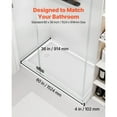 thumbnail image 2 of KFFKFF Shower Pan, 60″ L x 36″ W Single Threshold Base, Rectangular Acrylic & PVC Shower Base in White, Non-Slip Bathroom Pan with Drain and Cover, Left-Side Drain Placement, 2 of 9