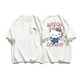 thumbnail image 3 of Camiseta de Anime de dibujos animados de Hello Kitty para mujer, ropa informal de manga corta de gran tamaño, Verano, 3 of 6