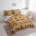 thumbnail image 2 of Catabedysis Vintage Camping 7-Piece Twin Bedding,Retro Camper Pattern Bedding Comforter Set For Boys,Multicolor,Light Gray Reversible, 2 of 7