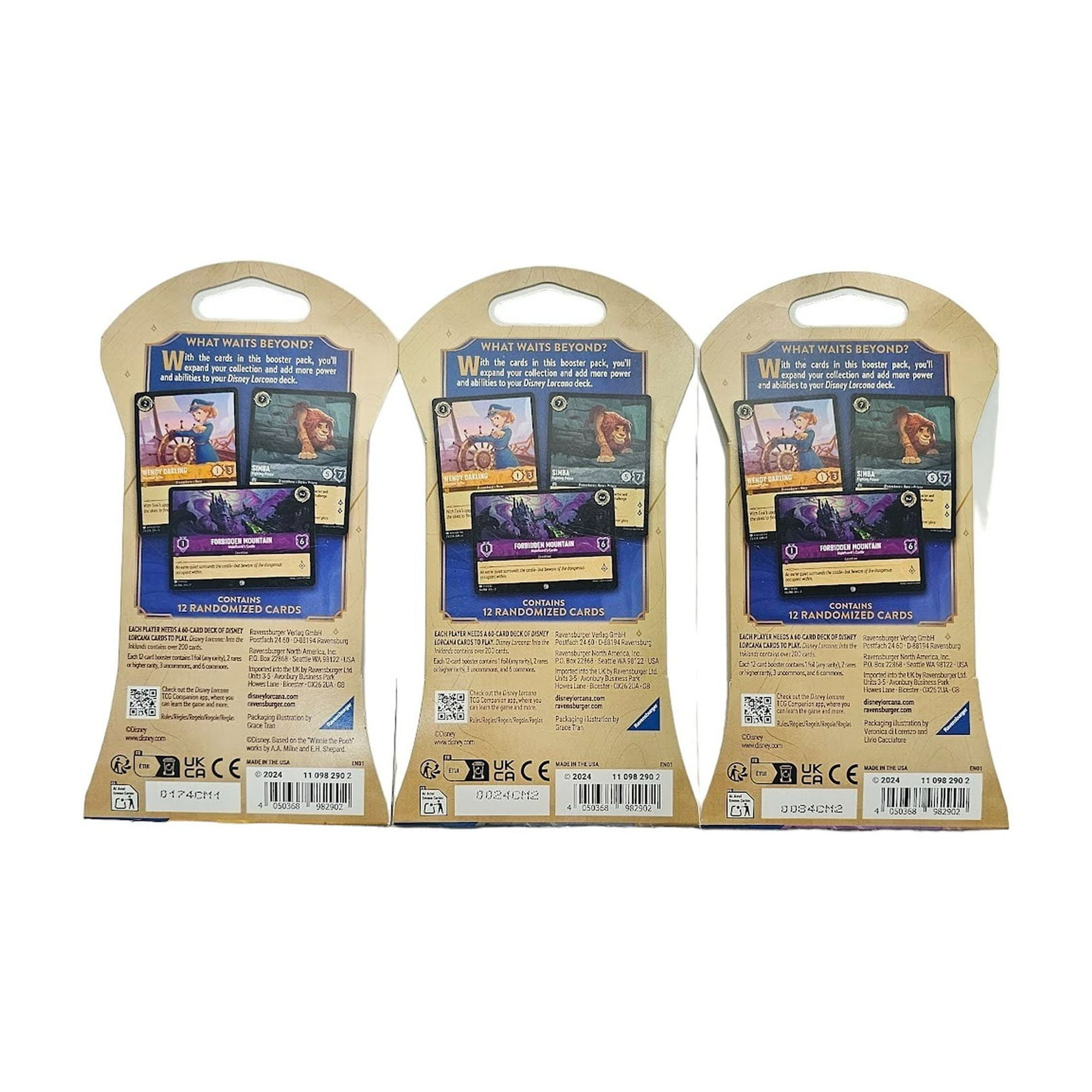 Disney Loracana トレーディングカード 3ボックスセット Disney Lorcana TCG - Into the Inklands - Booster Box (24