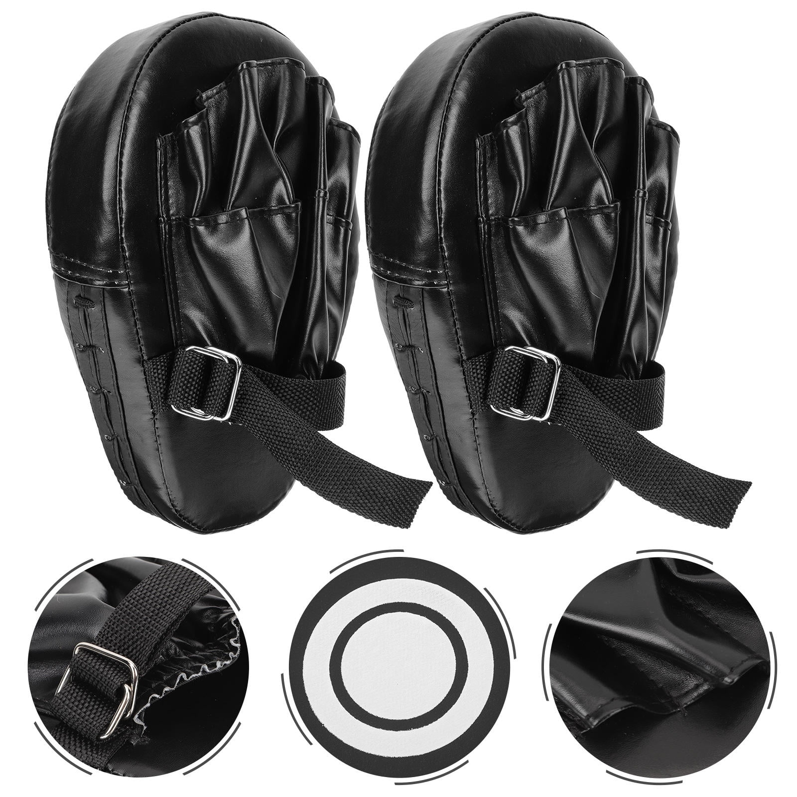 Yardwe 2-Pack Black Boxing Pads for Martial Arts Training with Triple-Layer Construction and Comfortable Grip