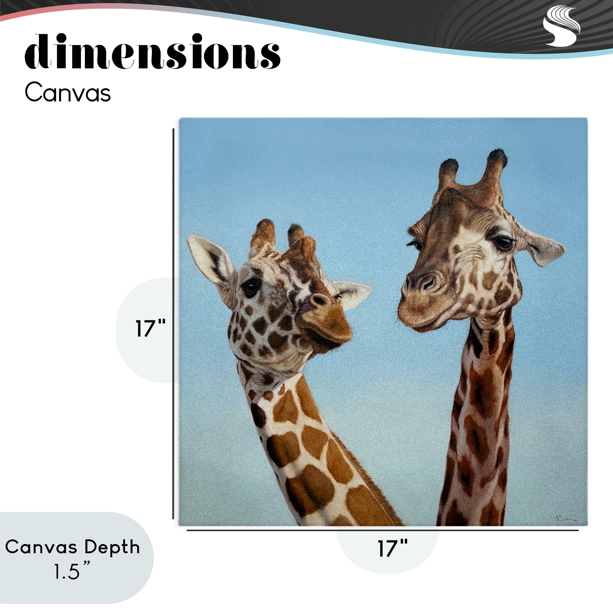 Stupell Industries Romantic Soulmate Giraffes Canvas Wall Art, design by Lucia Heffernan