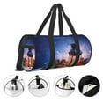 thumbnail image 5 of Gaeub Lantern On Snow With Christmas Lightweight Travel Cylinder Bag Gym Tote Bag Sports Training Duffle Bag with Pockets and Straps, 5 of 8