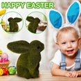 thumbnail image 2 of Kokovifyves Easter Decorations for The Home Clearance Grass Easter Furry Flocked Bunny Miniatures Standing Moss Garden, 2 of 9