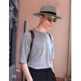 thumbnail image 2 of Traditional Rollable Panama Hat With Wide Brim, Breathable Summer Handmade Straw Hat, Men's Fedora Sun Hats, 2 of 4