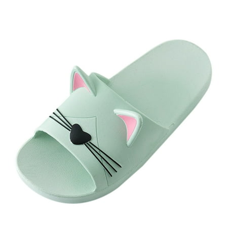 

Cptfadh Slippers For Women Shoes Men&Women Home Indoors Slippers Cartoon Cat Floor Family Shoes Beach Sandals