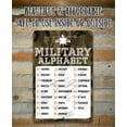 thumbnail image 3 of Metal Sign - Military Alphabet - Durable Metal Sign - Use Indoor/Outdoor - Perfect Gift and Decor for Military, Veterans and Patriots Under $25 (12" x 18"), 3 of 5