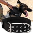 thumbnail image 1 of Collar para perros grandes, collares negros con asa para perros de raza extragrande, collar táctico de nailon resistente para mascotas XL, 1 of 5
