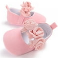 thumbnail image 2 of Eleanos Baby Girls Flat Shoes Toddler Soft Sole Mary Jane Princess Christening Baptism Crib Shoes, 2 of 5