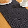thumbnail image 3 of Nvzi Camino de mesa con borlas, negro, 33x92cm - Camino de mesa de poliéster, camino de mesa fino, camino de mesa rústico, camino de mesa decorativo para el hogar, 3 of 5
