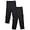 Black, variant on Boys Regular Fit Straight Flat Front Adjustable Waist School Uniform Pants - 2 Pack