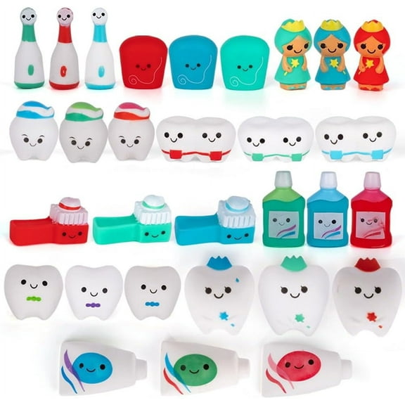 ArtCreativity Dental Character Assortment - 25 Cute Tooth Fairy Toys for Kids Ages 3 