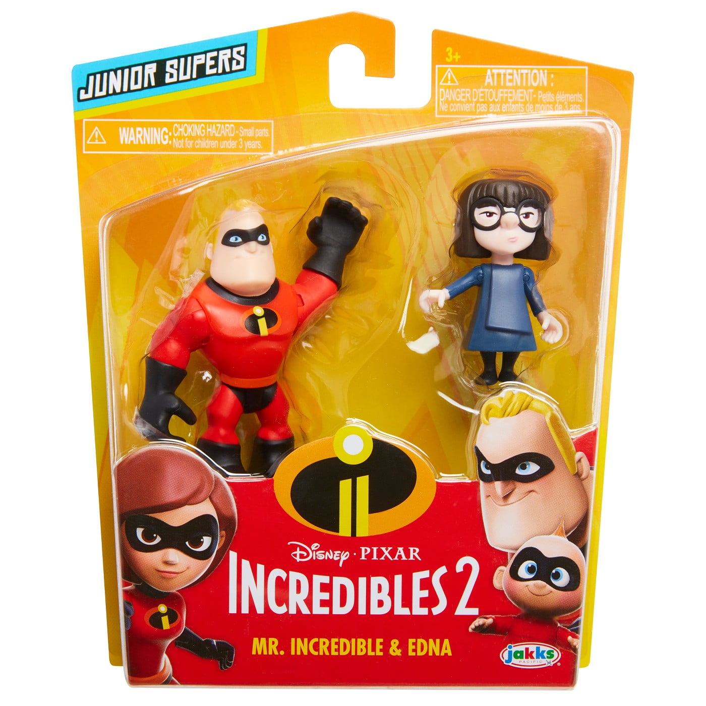 The Incredibles 2 Miniature 3Inch Mr. Incredible & Edna 2Pack Action