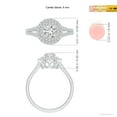thumbnail image 4 of ANGARA Natural 0.47 Ct. Diamond Halo Engagement Ring in 14K White Gold for Women (Ring Size: 12), 4 of 9