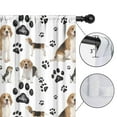 thumbnail image 4 of Blackout Kids Curtains,Beagle Dog and Footprints Childrens Insulated Curtains Set Of 2,Bedroom Essentials,Toddler Room Decor 52"x84"(132x213cm), 4 of 4