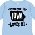 thumbnail image 4 of Inktastic Someone in Iowa Loves Me Souvenir Boys or Girls Long Sleeve Toddler T-Shirt, 4 of 5