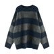thumbnail image 2 of Abrigo pesado de manga larga Damas Casual Fashion Lazy Sweater Color Strudy Loose Round Neck Long Manga Sudor (Azul, One Size), 2 of 5