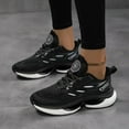 thumbnail image 4 of Dakaela Women's Road Running Shoes Non Slip Ladies Walking Chunky Platform Sneakers for Workout Gym Athletic Jogging Black 6.5, 4 of 7