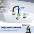 thumbnail image 4 of WOWOW 3 Hole Bathroom Faucet Widespread Bathroom Sink Faucet 8 inch, 4 of 7