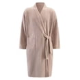 thumbnail image 4 of PMVFHDE Womens Autumn Winter Coral Comfortable Solid Color Couple Sleep Robe Soft Skin Friendly Womens Robes Khaki，One Size, 4 of 9