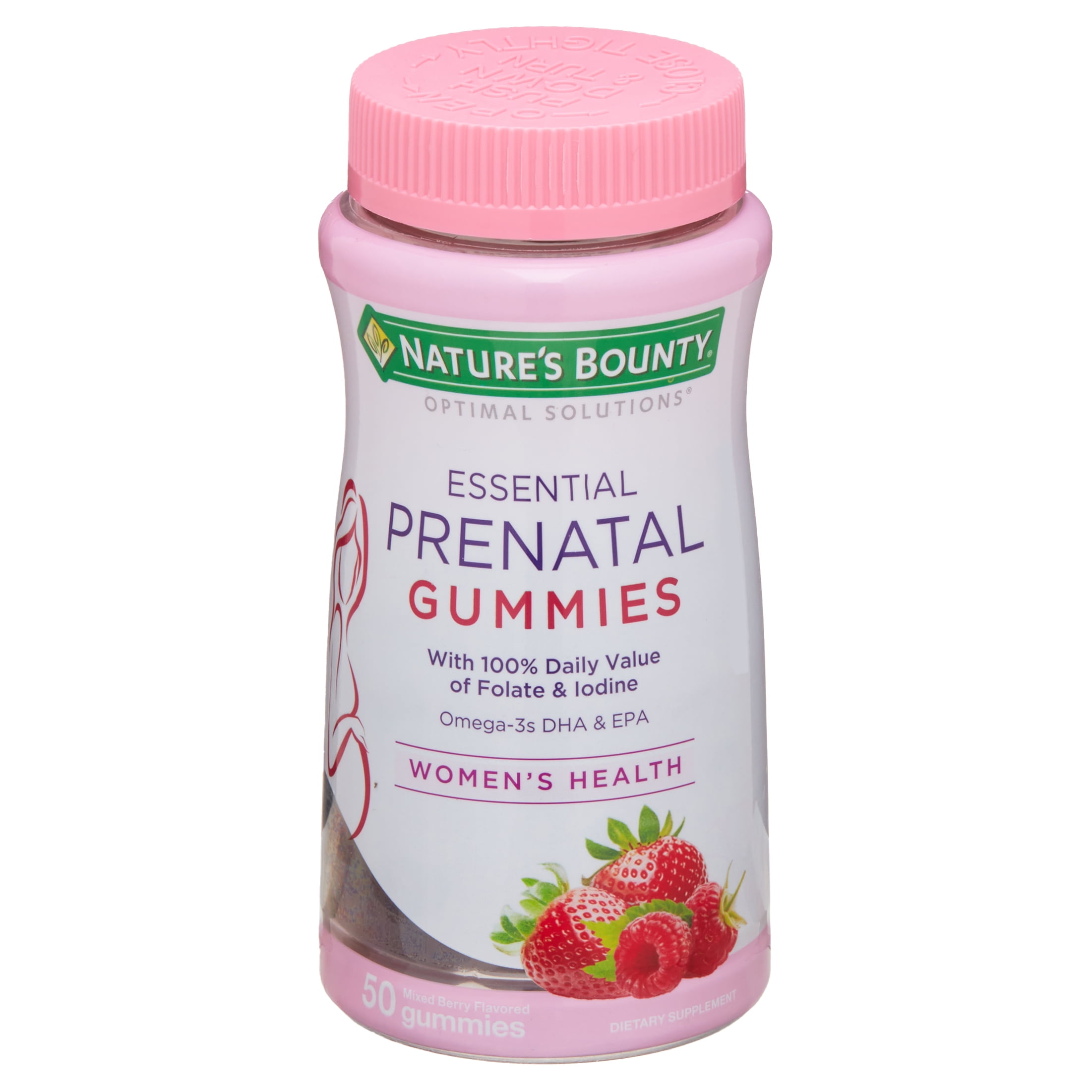 Nature's Bounty Optimal Solutions Essential Prenatal Gummy Vitamins, 50 Ct