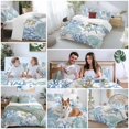 thumbnail image 6 of Blue Teal Coastal Bedding 3 Piece Duvet Cover Set Twin Size, Summer Beach Nautical Coral Starfish Soft Microfiber Comforter Cover with Zipper Closure & Pillowcases, FadeResistant Quilt Cover, 6 of 9