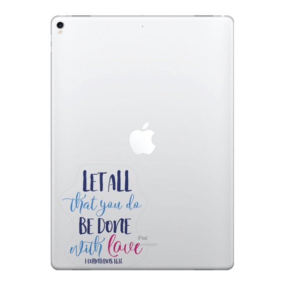 FINCIBO 5" x 5" Vinyl Decal Sticker For Notebook, Ipad - Christian Quotes 1 Corinthians 16:14