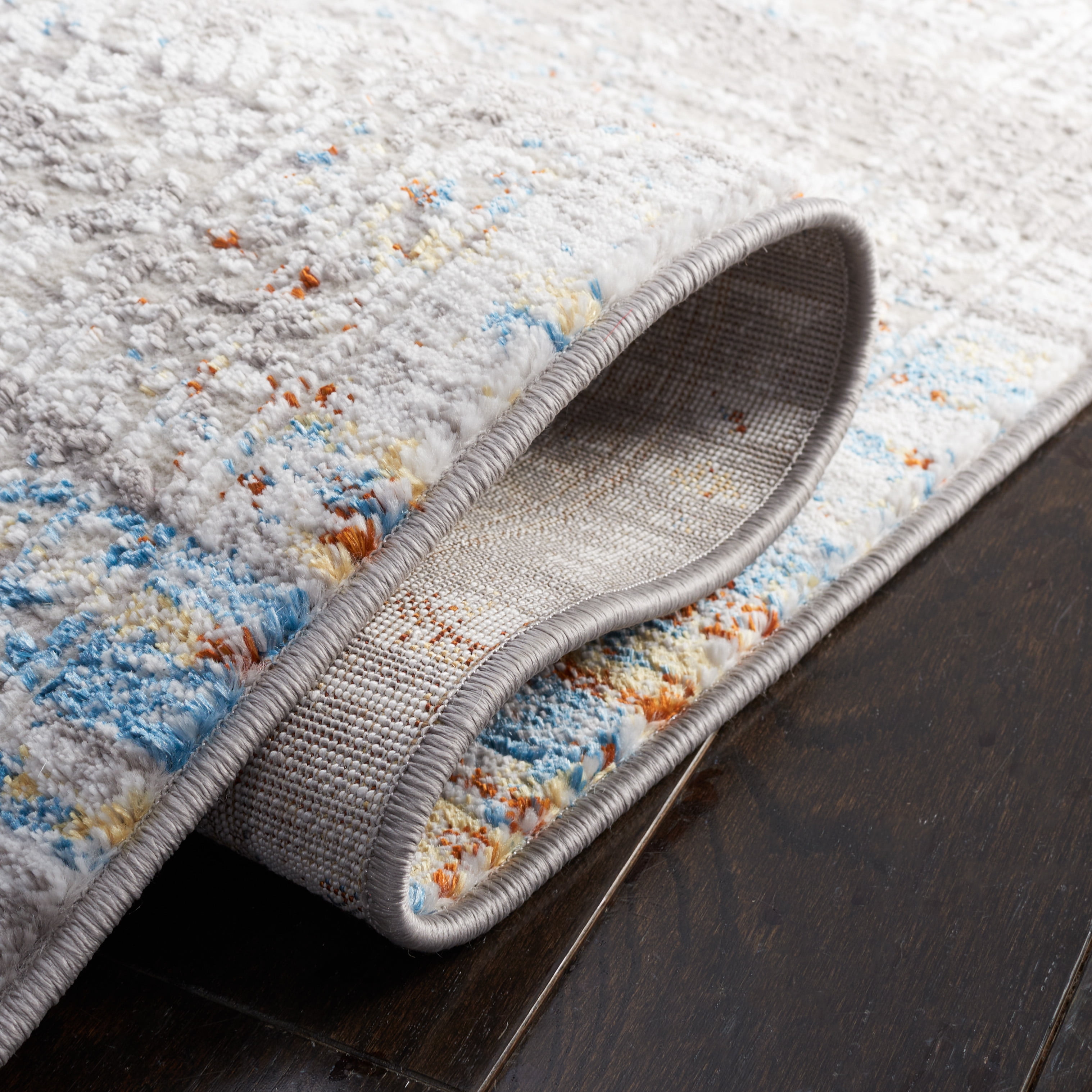 SAFAVIEH Amelia Velda Oriental Area Rug, Gray/Light Gray, 5'5" x 7'7"