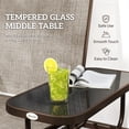 thumbnail image 6 of Outsunny 2-Person Outdoor Glider Bench w/ Center Table, Steel Frame for Backyard Garden Porch, Brown, 6 of 10