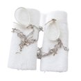 thumbnail image 2 of Accesorios para puños de botas, atuendo de tela con detalles metálicos, prenda adecuada para figuras de acción. Blanco, 2 of 7