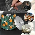thumbnail image 4 of Yayeee Ashtray with Lid for Cigarette Smokeless Stainless Steel Home Ash Holder, Orange Leaves, 4 of 7