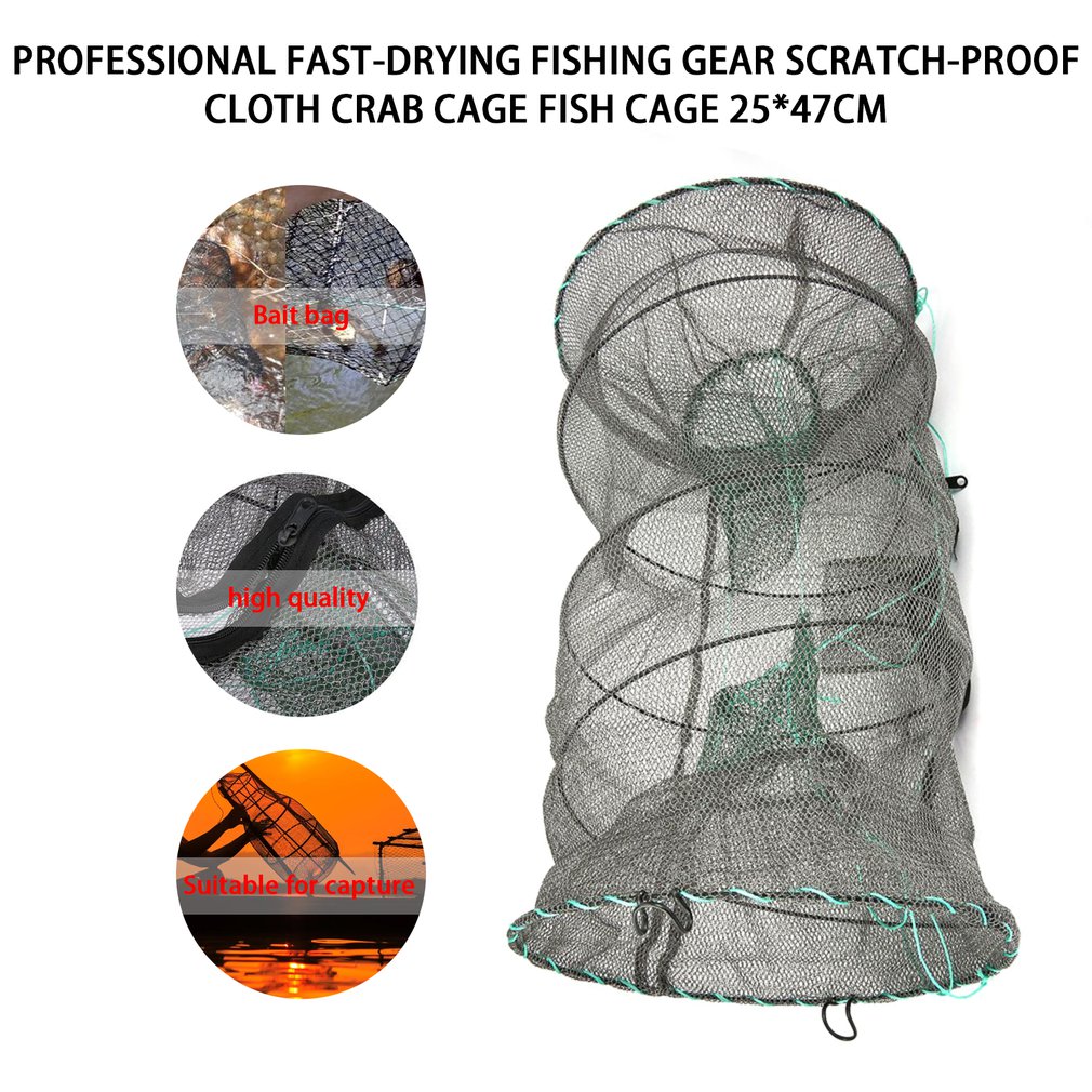 Crab Crayfish Lobster Catcher Pot Trap Fish Net Eel Prawn Shrimp Live