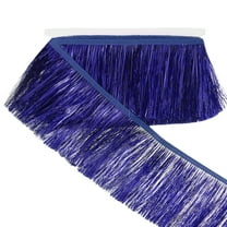 Uxcell 5.5 Yard of 4 Inch Shiny Tinsel Fringe Trim for DIY Latin Dance Costume, Navy Blue