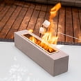 thumbnail image 3 of Cheminée à Alcool, Ciment et Acier Inoxydable Interrupteur à un Bouton Cheminée de Table Rectangulaire Effet de Feu Réel pour Appartement, 3 of 7