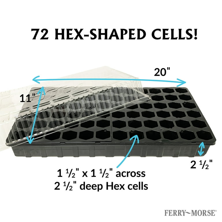 Ferry Morse Pro-Hex Seed Starting Tray 72 Cells - Reusable Plastic