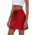 thumbnail image 4 of Sentmoon Short Skirts for Women High Waist Womens Skirts Midi Length Casual Solid Color with Zipper with Pockets Regular Fit Mini Skirts for Work and Office 2XS-XL, 4 of 8