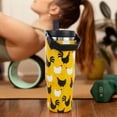 thumbnail image 6 of Steel Tumbler with Straw Vertical Handle Ice Flow Flip Tumbler 30 oz, Chicken Tumbler Insulated Water Bottle Easy for Carry, Good for Home/Office, Better for Travel/Car/Camp, 6 of 6